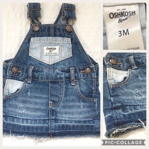 EUC Distressed Denim Jumper by Oshkosh